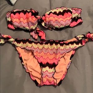 Victoria Secret Multicolor Strapless Bikini
